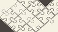 Jigsaw Puzzle Corner with Interlocking Pieces, Connection Vector Design Generative AI Royalty Free Stock Photo