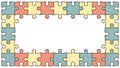 Jigsaw Puzzle Frame Border Vector, vector design Generative AI Royalty Free Stock Photo