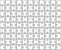 Jigsaw Puzzle grid template, pattern. Vector illustration