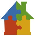 Jigsaw puzzle house