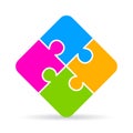 Jigsaw puzzle icon Royalty Free Stock Photo