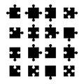 Puzzle icon set Royalty Free Stock Photo