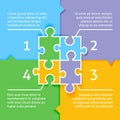 Puzzle infographic background vector illustration