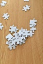 Jigsaw puzzle piece.Finally finding solution. Royalty Free Stock Photo