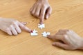 Jigsaw puzzle piece.Finally finding solution. Royalty Free Stock Photo