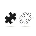 Jigsaw puzzle piece flat design vector icon Royalty Free Stock Photo