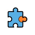 Jigsaw Puzzle Piece Icon for Games Royalty Free Stock Photo
