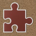 Jigsaw puzzle piece strategy icon Royalty Free Stock Photo