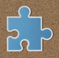 Jigsaw puzzle piece strategy icon Royalty Free Stock Photo