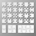 Jigsaw puzzle piece vector template isolated Royalty Free Stock Photo