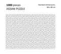 Jigsaw puzzle 1000 pieces blank template Royalty Free Stock Photo