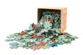 Jigsaw Puzzle Pieces and Box