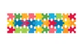 Jigsaw puzzle pieces pattern, problem solving, teamwork, connection vector design Generative AI Royalty Free Stock Photo