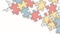 Jigsaw puzzle pieces, problem-solving, teamwork, cognitive challenge, vector design Generative AI Royalty Free Stock Photo