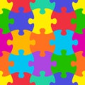 Jigsaw puzzle seamless pattern Royalty Free Stock Photo