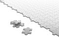 Jigsaw puzzle separated on white background. Pattern texture. 3d illustration Royalty Free Stock Photo