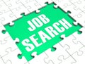 Jigsaw Puzzle Shows Job Search