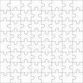 Jigsaw puzzle, sixty-four blank shapes