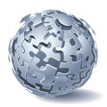 Jigsaw puzzle sphere Royalty Free Stock Photo