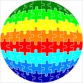 Jigsaw Puzzle Sphere Royalty Free Stock Photo