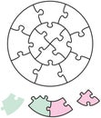 Jigsaw Puzzle Two Circles