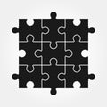 Jigsaw puzzle vector, nine pieces