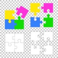 Jigsaw puzzle 2x2, image applicable to several concepts