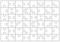 Jigsaw or tiling puzzles grid empty templates for your images, design. Blank mockup, mosaic layout.