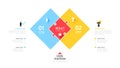 jigsaw triangle Venn diagram Infographic chart template for business start up presentation with venn diagram elements vector