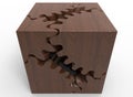 Jigsaw wooden cube