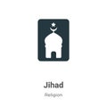 Jihad vector icon on white background. Flat vector jihad icon symbol sign from modern religion collection for mobile concept and Royalty Free Stock Photo