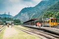 Jiji line Checheng railway station in Nantou, Taiwan