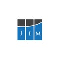 JIM letter logo design on WHITE background. JIM creative initials letter logo concept. JIM letter design.JIM letter logo design on