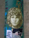 Jim Morrison Graffiti Face