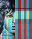 Jim Morrison graffiti on the wall in New York City