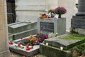 Jim Morrison grave in Pere Lachaise cemetery, Paris