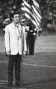 Jim Nabors sings the National Anthem Royalty Free Stock Photo