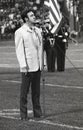 Jim Nabors sings the National Anthem Royalty Free Stock Photo