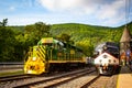 Jim Thorpe, PA - August 5, 2023 : Bike train on Pocono mountains, ready to ride with bikers