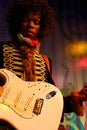 Jimi Hendrix as James Marshall Hendrix famous guitarlist Royalty Free Stock Photo