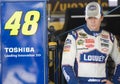 Jimmie Johnson in the garage Royalty Free Stock Photo