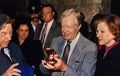 Jimmy Carter and Rosalynn Carter with Teddy Kollek in Jerusalem Royalty Free Stock Photo