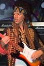 Jimmy Hendrix wax figure in exhibition at the Madame Tussaud