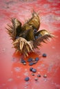 Jimson weed Datura stramonium or Thorn apple. Fruit and seeds