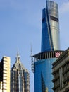 Jin mao and shanghai towers in lujiazui shanghai china Royalty Free Stock Photo