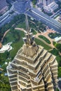 Jin Mao Tower Skyscraper Liujiashui Shanghai China Royalty Free Stock Photo