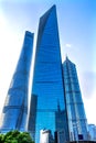 Jin Mao Tower Three Skyscrapers Reflections Liujiashui Financial