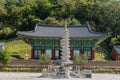 Nine story stone pagoda at local temple