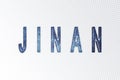 Jinan lettering, Jinan milky way letters, transparent background