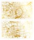 Jinan and Shanghai China City Map Set